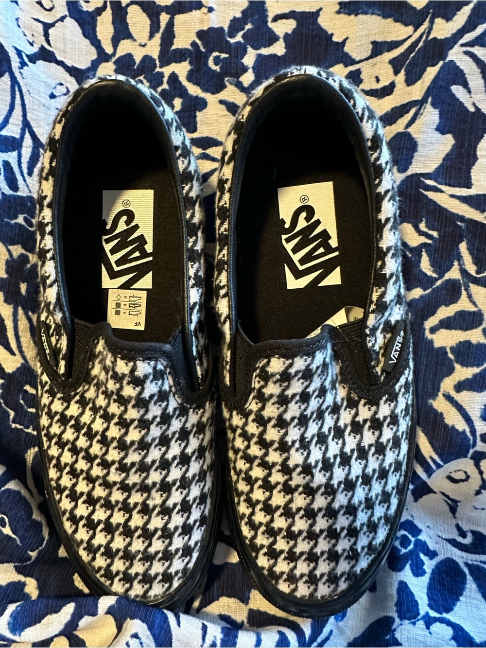 🖤 Vans Classic Slip-On Houndstooth Shoes Women’s 5 Men’s 3.5 NWOT